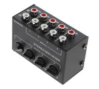 ifundom Mezclador de Audio Estéreo Pasivo Canales Ruido Control Independiente Carcasa de Abs y Hierro Compatible con Teléfono PC y Consola para Uso Duradero Interferencias