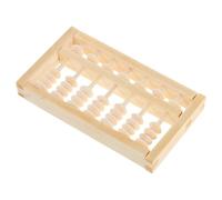 ifundom Mini Ábaco de Madera Natural Pequeño, Accesorio Fotográfico para Cumpleaños, Herramienta Educativa Montessori y Aprendizaje Matemático Temprano