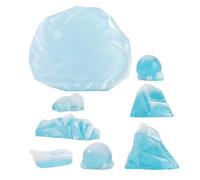 ifundom Miniaturas de Iceberg y Pingüinos en Resina para Decoración de Hogar y Oficina, 8 Piezas Modelo Glaciar Ártico Diseño Realista para Navidad