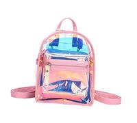 ifundom Mochila Iridiscente Transparente Pequeña para Chicas Bolso Mini de Resistente para Eventos Estadio Diseño Moderno y Espacioso para Uso Escolar y Casual