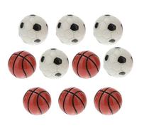 ifundom Modelo de Fútbol y Baloncesto en Resina 10 Piezas 5 Fútbol 5 Baloncesto Accesorio Miniatura para Casas de Muñecas Decoración para Campo de Hadas y Juegos Infantiles
