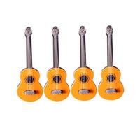 ifundom Modelo de Guitarra Clásica en Miniatura de Madera, Decoración para Casa de Muñecas, Accesorios para Muñecas, Set de 4 Piezas, Tamaño Compacto y Ligero para Manualidades y