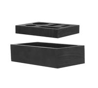 ifundom Molde de Fundición de Lingotes de Grafito Multifuncional 2 Piezas Crisol de 1 Kg y 5 Orificios para Refinación y Fundición de Metales Oro Plata Aluminio Cobre y Latón