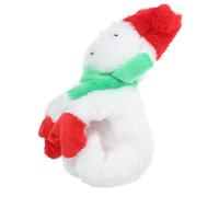 ifundom Muñequera de peluche de Papá Noel Navidad pulsera navideña de peluche christmas christmas presents muñequera peluche bandas de bofetadas para fiesta Favor de fiesta