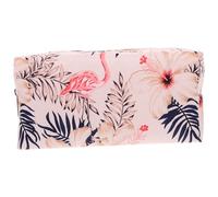 ifundom Neceser de Maquillaje de Gran Capacidad, Bolsa Organizadora para Viaje y Uso Diario, Diseño Estampado Flamenco Beige, Estuche Multiusos para Cosméticos y Lápices