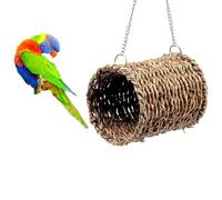 ifundom Nido Cálido para Loros y Ardillas de Cuerda de Paja Natural, Cama Colgante para Mascotas Que Mantiene el Calor y No Daña, Adecuado para Invierno