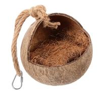 ifundom Nido Colgante para Loros De Cáscara De Natural con Textura Fina y Transpirable Cómodo y Duradero Casita Escondite para Aves Pequeñas para Jaulas y Complementos para Pájaros Pequeño