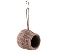 ifundom Nido Colgante para Pájaros y Hámsteres, Hecho de Cuerda de Cáñamo Natural, Tamaño Mediano, Nido para Ardillas y Mascotas Pequeñas, Accesorio para Jaulas, Uso en Jardín y Jaula