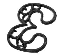 ifundom Número de Puerta para Exterior Letrero Hueco de Hierro Negro, Número de Dirección para Buzón y Calle, Decoración de Pared de Estilo Industrial