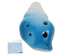 ifundom Ocarina De Caracola De Cerámica Azul, Portátil De 6 Agujeros Para Principiantes, Instrumento Creativo De Viento Fácil De Tocar y Transportar