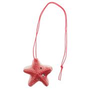 ifundom Ocarina de Playa de Cerámica Roja Diseño Estrella de Mar, Instrumento de Viento de Seis Agujeros, Ligero Tono Claro, Adecuado para Viajes y Picnic