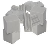 ifundom Paneles Absorbentes de Sonido para Esquinas 16 Piezas de Trampas de Graves de Espuma Acústica Gris Material Insonorizante para Aislamiento de Paredes Estudios Ktv y Salas de