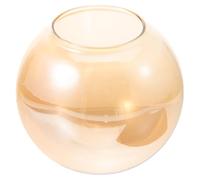 ifundom Pantalla de Lámpara Colgante de Cristal en Forma de Globo Ámbar 130Mm para Salón y Dormitorio, Repuesto Tulipa Vidrio Decorativa 5.11In