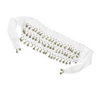 ifundom Pañuelo de Danza del Vientre para Mujer con 72 Monedas Doradas, Cinturón Abdominal Ajustable de 3 Capas, Bufanda de Cadera Ligera de Color Claro para Trajes y Espectáculos de