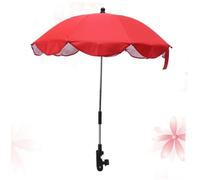 ifundom Paraguas Para Cochecito De Ñiño Plegable Rojo 35,5 Cm 8 Varillas Protección Solar Uv Ajustable Multifuncional Solución Para Paseo Infantil