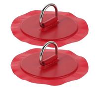 ifundom Parche de Anillo en D de Acero Inoxidable para Kayak y Tabla de Paddle Surf, 2 Unidades Rojas, Accesorios de Cuerda para Bote Inflable, Fijación Segura para Deportes