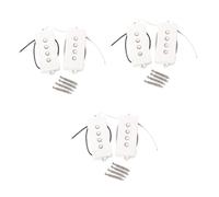 ifundom Pastillas Eléctrico Pb De Cuerdas Reemplazo De Puente y Mástil Estilo Abierto Color Blanco Fácil Instalación Sonido Auténtico y Rico Armónicos