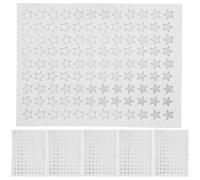 ifundom Pegatinas de Motivación en Forma de Pentagrama Plateado, Papel de Aluminio Ligero y Fácil de Almacenar, 10 Hojas 108 Unidades para Estudiantes en Casa o Escuela