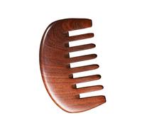 ifundom Peine y Diseño Portátil Dientes Anchos Antiestático Masajeador de Madera de Sándalo Natural Cuero Cabelludo para Cuidado del Cabello y Salud Capilar