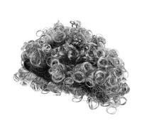 ifundom Peluca Disfraz Abuelo Gris Postizo Rizado Corto para Carnaval Fiesta Halloween Escuela Accesorio Realista para Transformación Rápida y Actuaciones