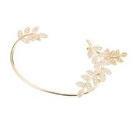 ifundom Pendiente Trepador de Hoja Metálico Dorado Microincrustación de Circonitas Ligero y Desmontable Diseño Árbol para Mujer Accesorio de Moda para Uso Diario y Ocasiones Obsequios