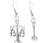 ifundom Pendientes Colgantes de Abogada Balanza y Pendientes de Metal para Mujer Joyería de Justicia Ligera y Resistente Accesorios para Estudiantes de Derecho y Profesionales