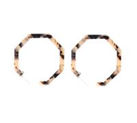 ifundom Pendientes Colgantes de Acrílico Diseño Poligonal con Estampado de Leopardo Ligeros y Cómodos Decoración Adorable para Mujer Perfectos para Fiestas y Uso Diario