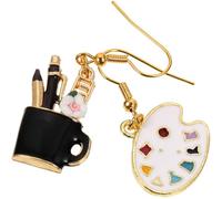 ifundom Pendientes Colgantes Pincel De Artista y Paleta De Pintura Esmaltados, Aleación Ligera, Diseño Colorido, Obsequio Para Mujeres y Niñas, Ideales Para Uso Diario y Ocasiones Obsequios