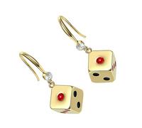 ifundom Pendientes de Dados Colgantes Suerte Pendientes para Fiestas Navideñas Punk de Fiesta Diseño de Dados