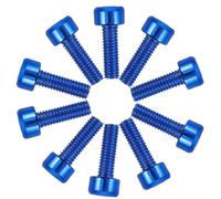 ifundom Pernos Hexagonales Interiores M5 X 15 MM para Portabidón de Bicicleta Tornillos de Aleación de Aluminio Azul 10 Unidades Resistentes al Agua y Químicos Compatibles Bicicletas