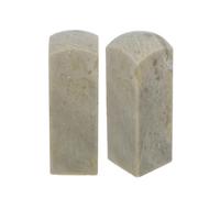 ifundom Piedra sin Grabar China de Qingtian con Cabeza Redonda, Kit de 2 Piedras para Talla y Grabado, Material para Grabar Sellos de Caligrafía y Manualidades Tradicionales