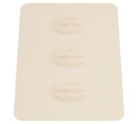 ifundom Piel de Práctica para Tatuajes Labios de Silicona Color Piel, 3d Base Sólida y 3 Bocas, Herramienta Ligera para Formación en Microblading y Técnicas de Maquillaje Permanente