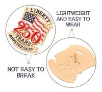 ifundom Pin de Solapa Bandera de Estados Unidos 250º Aniversario 5 Piezas Aleación Resistente Broche Patriótico para Suéteres Mochilas y Sombreros Día Caídos y Celebraciones
