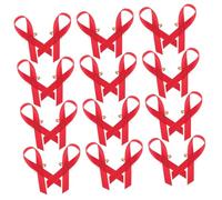ifundom Pin de Solapa Lazo Rojo para Concienciación del Vih/Sida 200 Unidades Grandes Broche de Cinta Roja para Eventos Benéficos y Recaudación de Fondos Símbolo de Apoyo Visible y