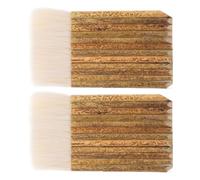 ifundom Pinceles Hake 2 Piezas para Acuarela y Óleo, Mango Ergonómico Rectangular y Cerdas Suaves, Pinceles para Pintura y Manualidades Artísticas