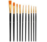 ifundom Pintura de Acuarela, Pinceles de Nylon, Set portátil de 10 Piezas para Obras de Arte, Estudiantes y Principiantes