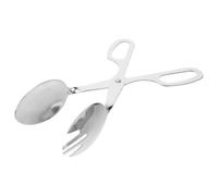 ifundom Pinzas para Ensalada de Acero Inoxidable, Tijera, Tenedor y Cuchara | Plata, Resistentes al Óxido, Servicio Mano, Buffet y Comedor Formal, Pinzas para Hielo
