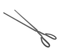 ifundom Pinzas para fogatas de hierro, pinzas para cocinar en estufa de leña, extra largas, negras, de estilo vintage, para chimenea y hogar