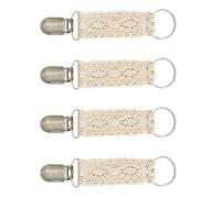 ifundom Pinzas para Sombreros de Encaje Multifuncionales Clip Ajustable para Bolso Accesorio Portátil para Viajes 4 Unidades Beige Uso Exterior y Mochila