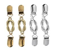 ifundom Pinzas Retro para Cárdigan y Suéter Vintage Broches Decorativos para Cuello de Cortavientos Set 4 Piezas 2 Plata Antigua 2 Oro Antiguo Hebillas para Chal y Bufanda Mujer