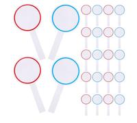 ifundom Pizarra Blanca Borrable 24 Piezas 10X20 CM con Círculos Azules y Rojos para Votaciones y Puntuaciones Portátiles Aula Marcador Reutilizable para Juegos y Competencias