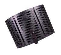 ifundom Protector de Micrófono de Grabación Negro Filtro Pop Abs y Esponja para Reducción de Ruido de Viento y Bloqueo de Polvo, Estilo de Suelo para Estudio