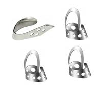 ifundom Púas Pulgar Ajustables De Metal Para Ukelele, Guitarra y Banjo, 4 Unidades Plateadas, Accesorios De Acero Inoxidable Para Músicos y Dedos Protegidos