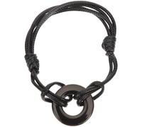 ifundom Pulsera de Urna de Acero Inoxidable Negro, Sencilla y Elegante