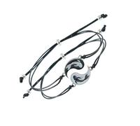 ifundom Pulsera de Yin Yang de Aleación Ligera Diseño de Costuras Creativas Símbolo Tai Chi Pulsera Trenzada para Amistad y Aniversario Joyería de Muñeca Unisex para Obsequio Especial