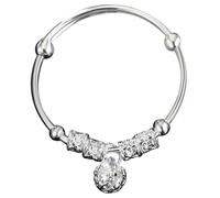 ifundom Pulsera Infantil de Aleación Cascabeles Brazalete Unisex para Bebés y Pequeños Pulsera Decorativa Plateada de Tamaño Único Accesorio para Obsequio Cumpleaños y Shower