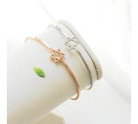 ifundom Pulsera Mujer Estrella Abierta Diseño Único Acero Inoxidable Plata Ley Joyería Femenina Elegante Regalo Para Cumpleaños y Celebraciones