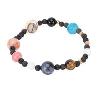 ifundom Pulsera Planetaria Ajustable de Piedra Natural Azul Sistema de Nueve Planetas Unisex para Obsequio y Uso Diario Celebraciones y Bienestar Laboral