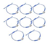 ifundom Pulseras de Animadora Ajustables de Cuerda Trenzada Azul, 12 Piezas para Equipo y Eventos Deportivos, Pulsera Positiva para Mujer y Niña, Joyería Deportiva para Regalos