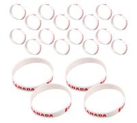 ifundom Pulseras de Silicona Paquete de 20 Piezas Diseño de Bandera Cómodas y Resistentes al Agua para Aficionados al Fútbol para Deportivos
